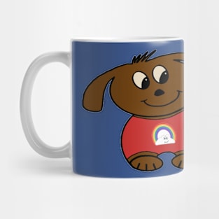 Malcolm wearing Roy Mug